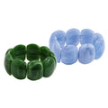 amayah chunky resin stretch bracelet jade green periwinkle blue