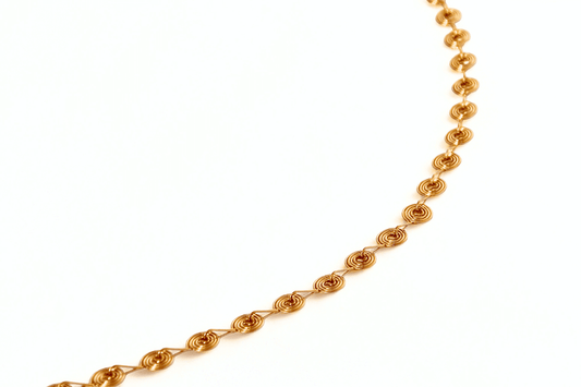 Gold spiral waist chain, stainless steel, waterproof