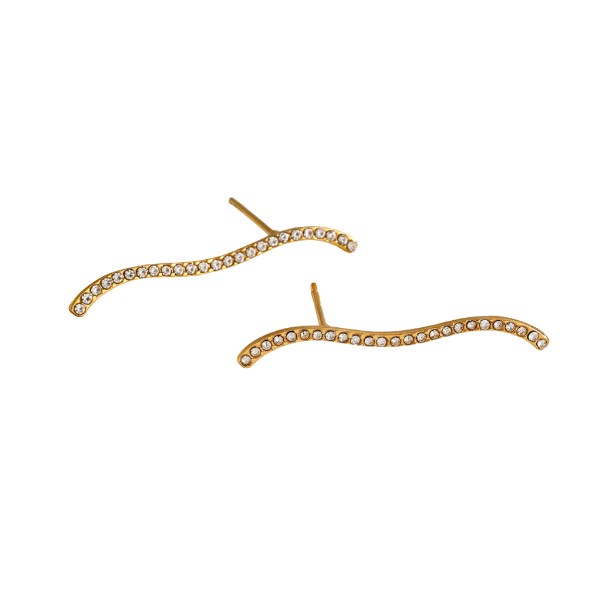 sleek gold hoop earrings with a minimalist, modern design